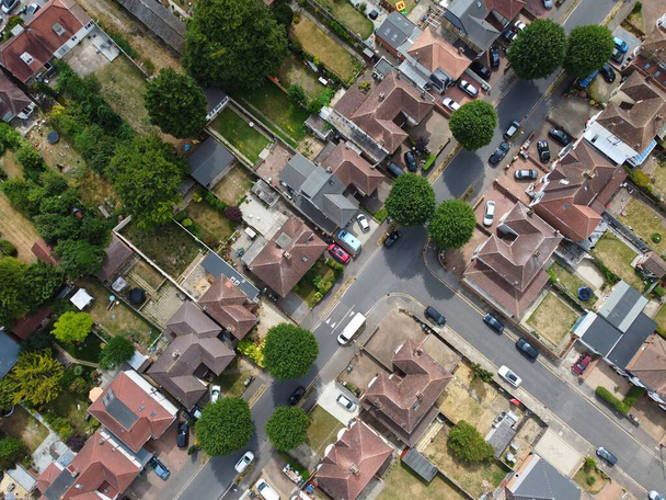 High Angle Drone's View of Luton City Center, Luton England - Fotó, kép