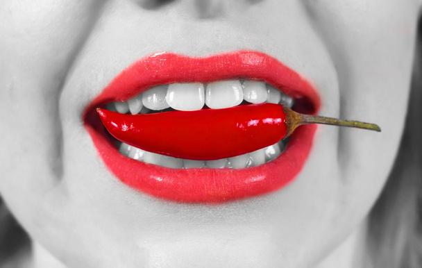 Spaanse peper lippen - Foto, afbeelding