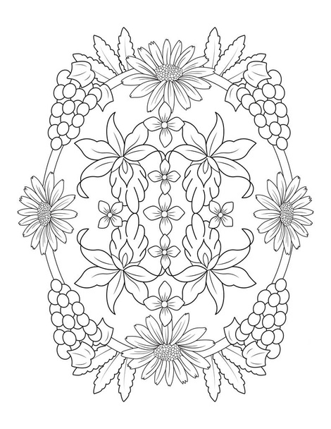 illustration of a beautiful floral wreath - Photo, Image