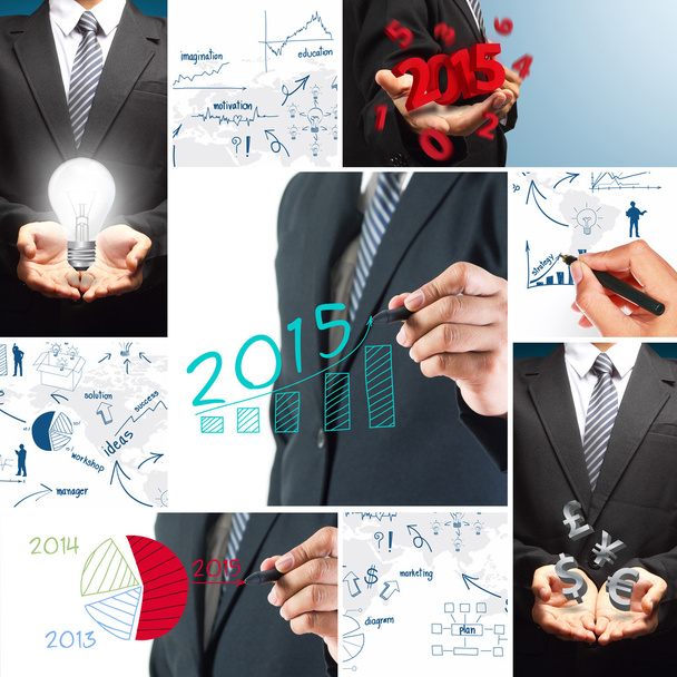 Concepto de éxito empresarial 2015
 - Foto, imagen