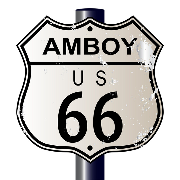 Σημάδι Amboy διαδρομή 66 - Διάνυσμα, εικόνα