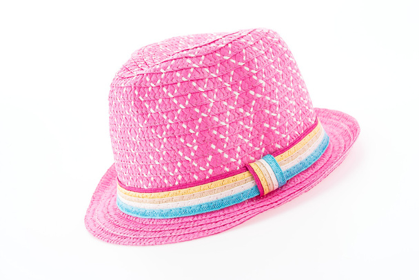 chapéu de palha rosa
 - Foto, Imagem