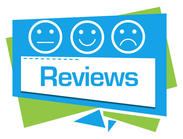 Reviews concept image with text and related symbol. - Photo, Image