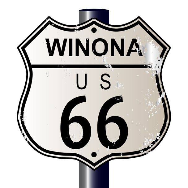 Winona Route 66 Sign - Vector, Image