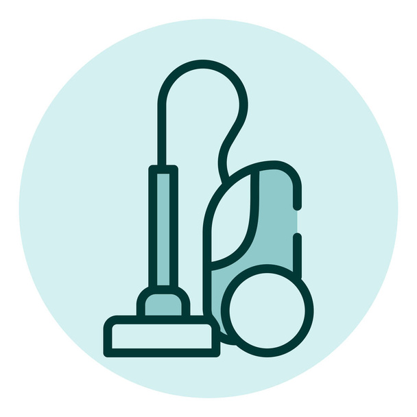 Vaccum cleaner, illustration, vector on a white background. - Vector, Image