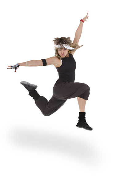 Teenager dancing breakdance in action - Φωτογραφία, εικόνα