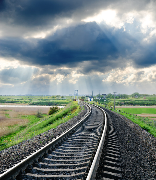 Railroad to horizon - Фото, зображення