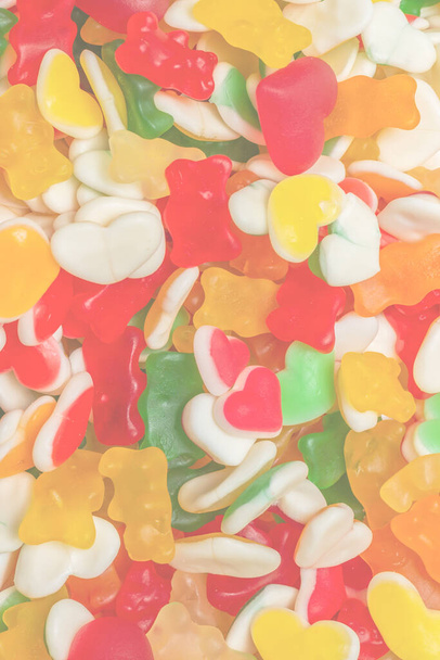 Assorted gummy candies. Top view. Jelly  sweets. - Photo, Image