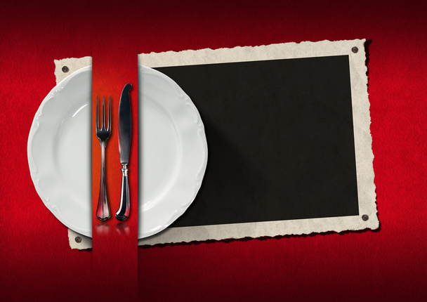 Menu restaurant avec cadre photo
 - Photo, image
