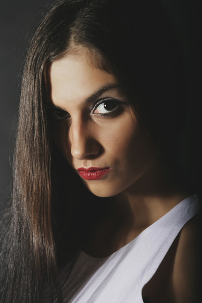 Sensual young woman in white shirt - Fotoğraf, Görsel