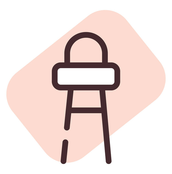 Chaise haute bébé, illustration, vecteur sur fond blanc. - Vecteur, image