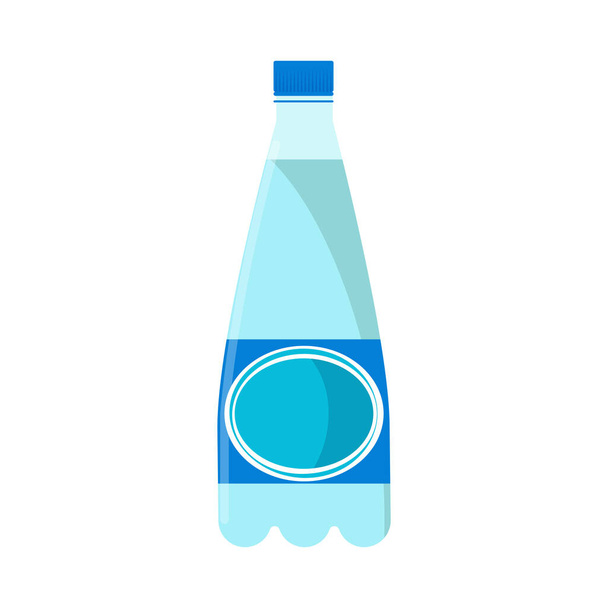 Изолированный значок воды из пластиковой бутылки - Вектор,изображение