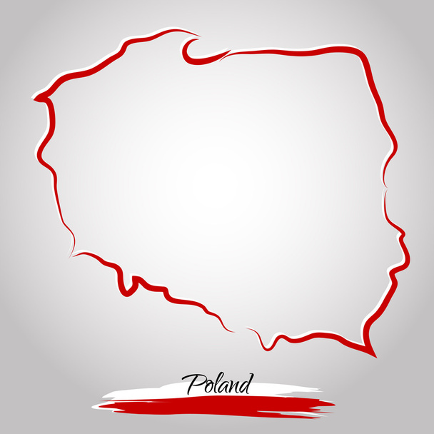 Χάρτης της Πολωνίας - Διάνυσμα, εικόνα