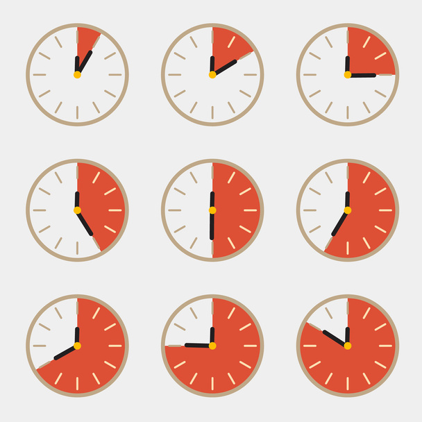 Clock - Time Countdown Vector Set - Vector, Image