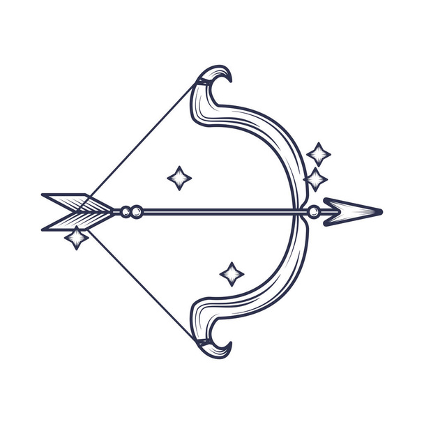 Изолированная зодиакальная икона сагитария - Вектор,изображение