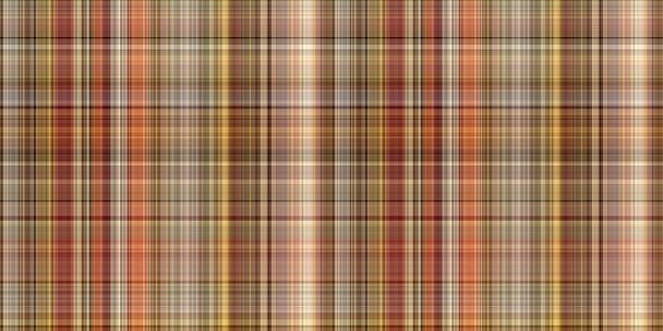 Woodland brown tartan seamless border textile. Tonal autumnal forest plaid with organic texture. banner of orange stripe for rough washi tape - Fotó, kép