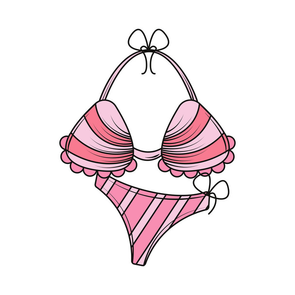 Bikini ikona izolovaných na bílém pozadí - Vektor, obrázek