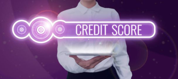 Textová značka ukazující kreditní skóre, Slovo pro reprezentaci úvěruschopnosti jednotlivých ratingů věřitelů - Fotografie, Obrázek