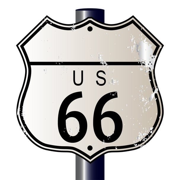 Üres Route 66 jele - Vektor, kép