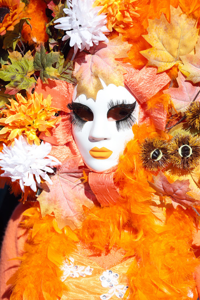 Máscara de otoño en el Carnaval de Venecia
 - Foto, imagen