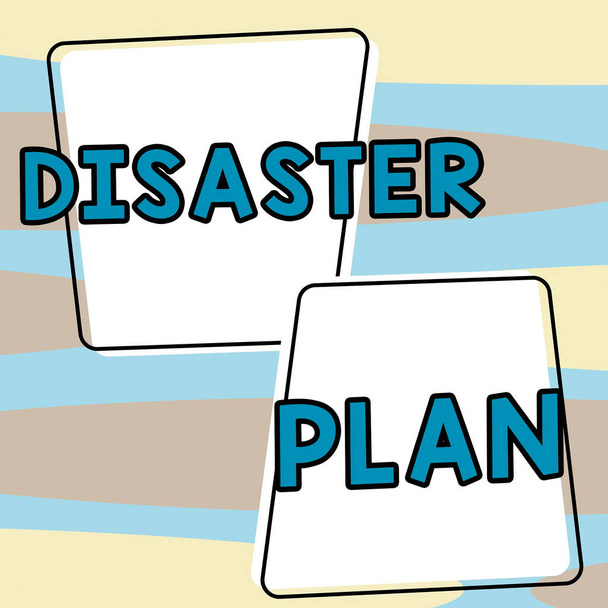 Podepsat zobrazení plánu katastrof, Business showcase Reakce na nouzovou připravenost přežití a First Aid Kit - Fotografie, Obrázek