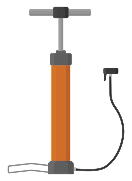 Hand pressure pump, illustration, vector on a white background. - Vetor, Imagem