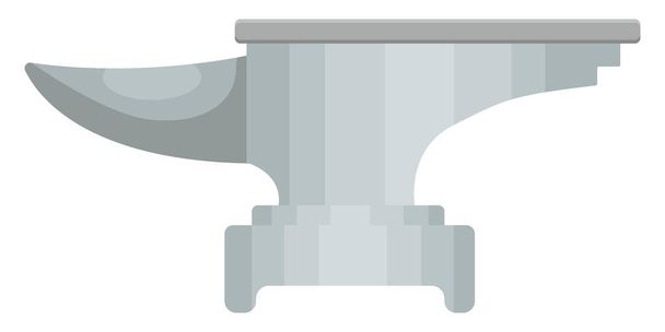 Grey anvil, illustration, vector on a white background. - Vector, Image