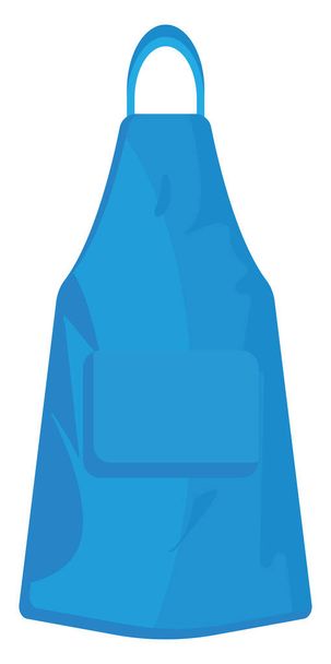 Blue apron, illustration, vector on a white background. - Vector, Image