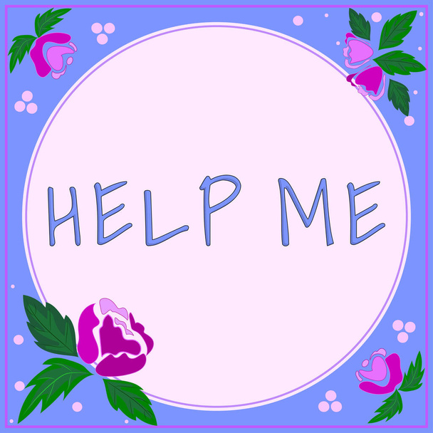 Sign exibindo Help Me, conceito de negócio Pedir a alguém para ajudá-lo Gritar por isso Trabalho em equipe Voluntário - Foto, Imagem