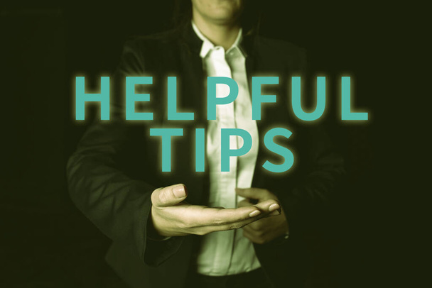 Hand writing sign Helpful Tips, Business showcase Ask an Expert Solutions Συμβουλές συμβουλευτική προειδοποίηση - Φωτογραφία, εικόνα