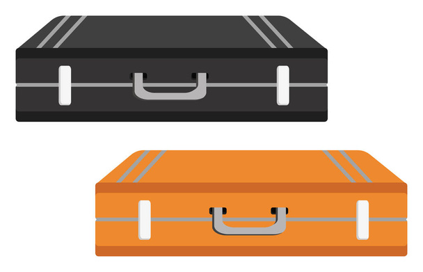 Dos maletines, ilustración, vector sobre fondo blanco. - Vector, imagen