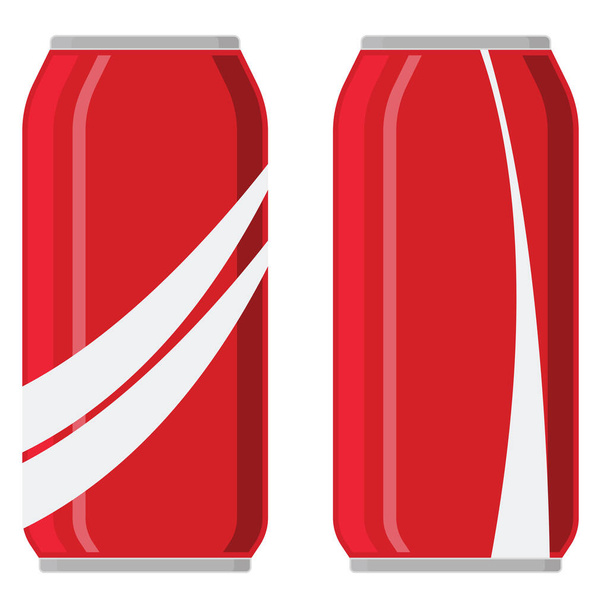 Red Coke can, illustration, vector on a white background. - Vector, Image