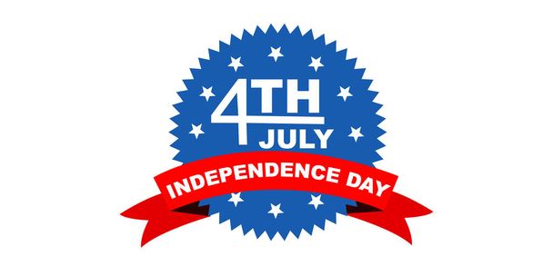 Giorno dell'indipendenza negli Stati Uniti, 4 luglio. Buon Giorno d'Indipendenza d'America. - Vettoriali, immagini