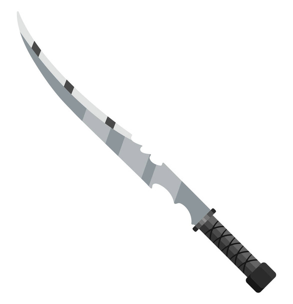 Sharp ninja swords, illustration, vector on a white background. - Вектор, зображення