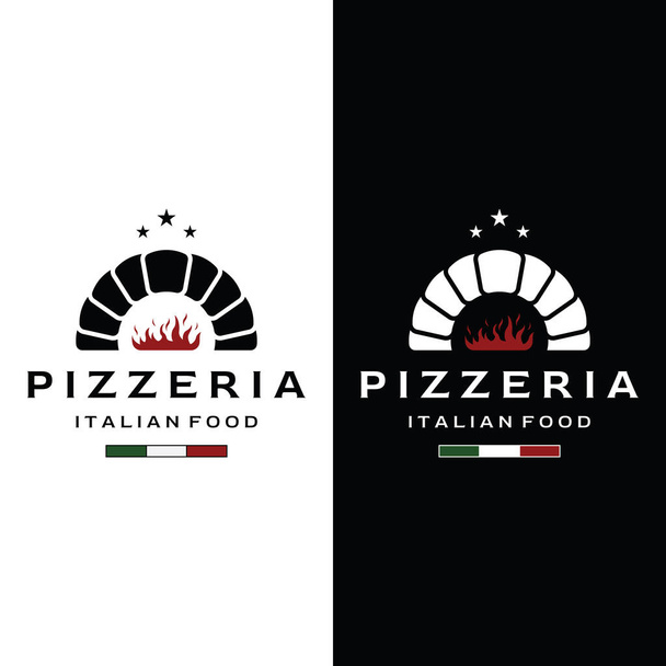 Νόστιμο και νόστιμο ιταλικό λογότυπο τροφίμων σχεδιασμένο.Με vintage σήμα σκεύος τροφίμων.Λογότυπα για εστιατόρια, καφετέριες, κλαμπ και κονκάρδες. - Διάνυσμα, εικόνα
