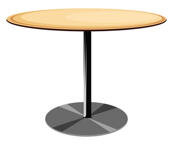 Ronde tafel, illustratie, vector op een witte achtergrond. - Vector, afbeelding