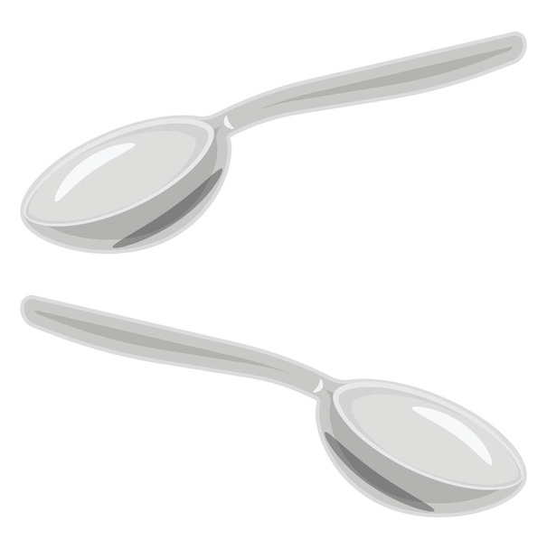 Restaurant spoon, illustration, vector on a white background. - Vector, Image