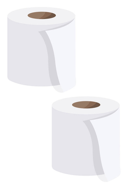 Higiénikus WC-papír, illusztráció, vektor fehér alapon. - Vektor, kép