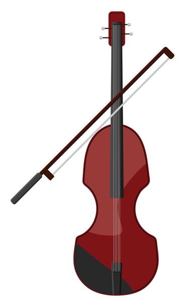 Classical violin, illustration, vector on a white background. - Vector, Image