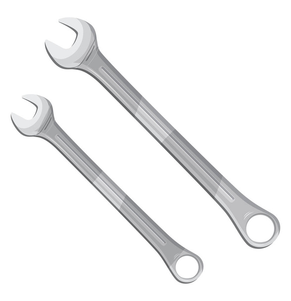 Wrench working tool, illustration, vector on a white background. - Vector, Image