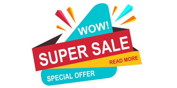 Super Sale Special Discount offer Vector design. Black Friday discount coupons 50% off Sales offer poster banner labels stickers for marketing and advertising. Holiday Seasonal shopping template tag. - Vector, Image