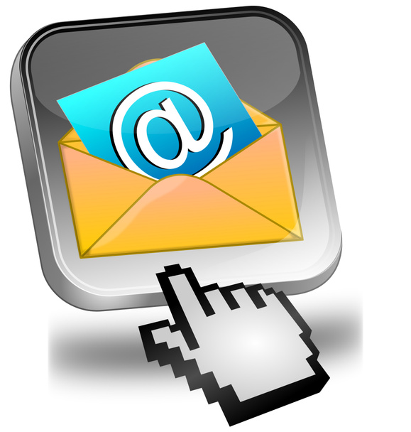 Botón de correo electrónico con cursor
 - Foto, Imagen