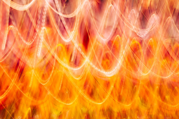 borrosa línea de luz colorida caliente tono abstracto fondo  - Foto, Imagen