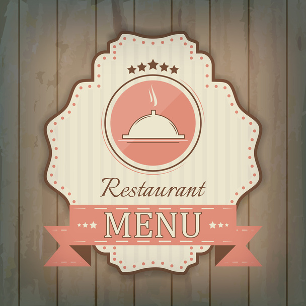 Creative restaurant menu cover design wit cooker icon - Vecteur, image