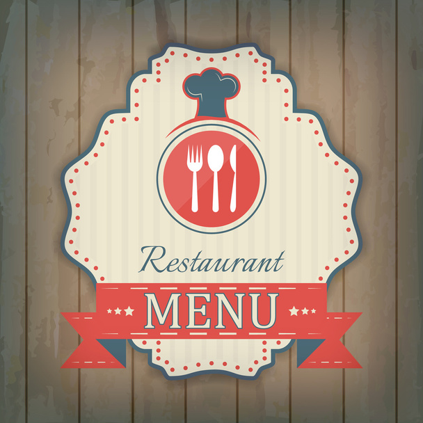Creative restaurant menu cover design - Vector, imagen