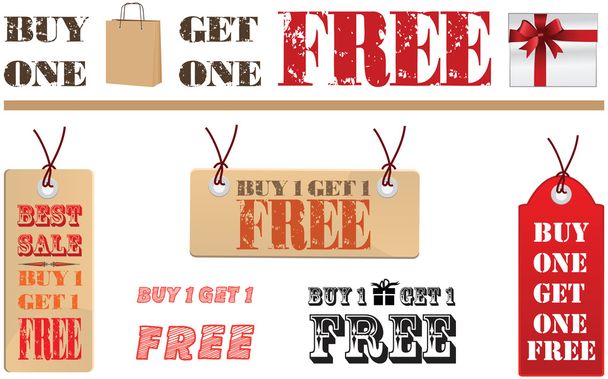 Buy one Get one Free label - Vector, Image