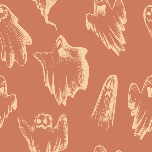 Halloween ghosts background - ベクター画像