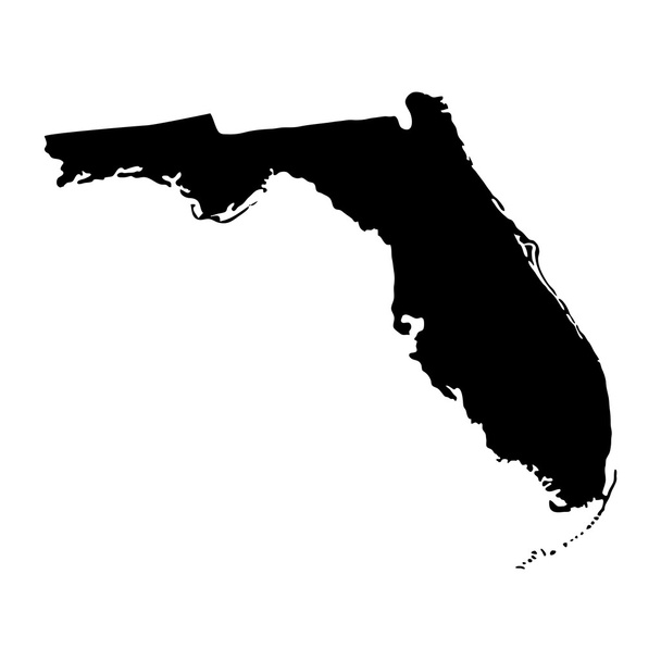 Карта американского штата Флорида
  - Вектор,изображение