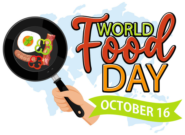 World Food Day Banner Design illustration - Vector, afbeelding
