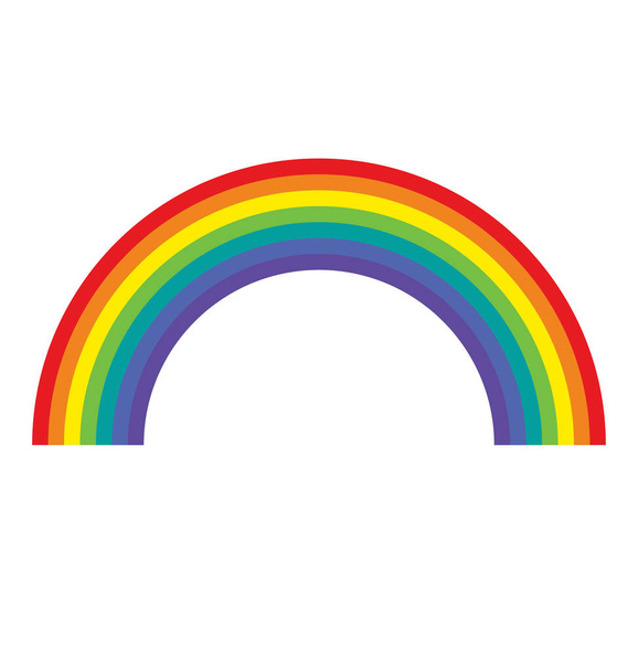 простая классическая красочная широкая радуга - Вектор,изображение